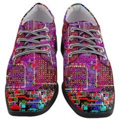 Technology Circuit Board Layout Pattern Women Heeled Oxford Shoes by Ket1n9