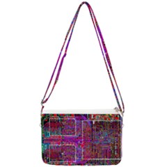 Technology Circuit Board Layout Pattern Double Gusset Crossbody Bag by Ket1n9