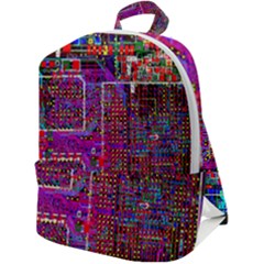 Technology Circuit Board Layout Pattern Zip Up Backpack by Ket1n9