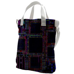 Cad Technology Circuit Board Layout Pattern Canvas Messenger Bag by Ket1n9