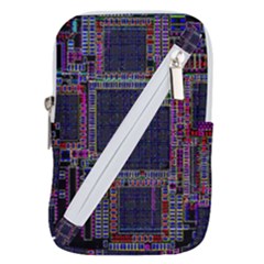 Cad Technology Circuit Board Layout Pattern Belt Pouch Bag (small) by Ket1n9