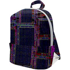 Cad Technology Circuit Board Layout Pattern Zip Up Backpack by Ket1n9