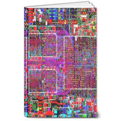 Technology Circuit Board Layout Pattern 8  X 10  Softcover Notebook by Ket1n9