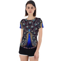 Peacock Back Cut Out Sport T-shirt by Ket1n9