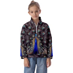 Peacock Kids  Half Zip Hoodie by Ket1n9