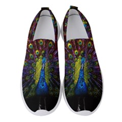 Beautiful Peacock Feather Women s Slip On Sneakers by Ket1n9