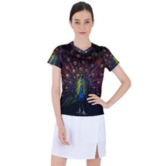 Beautiful Peacock Feather Women s Sports Top by Ket1n9