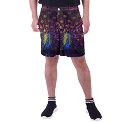 Beautiful Peacock Feather Men s Pocket Shorts by Ket1n9