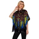 Beautiful Peacock Feather Women s Batwing Button Up Shirt View2