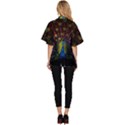 Beautiful Peacock Feather Women s Batwing Button Up Shirt View4