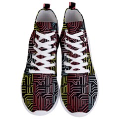 Circuit Board Seamless Patterns Set Men s Lightweight High Top Sneakers by Ket1n9