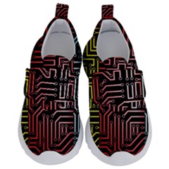 Circuit Board Seamless Patterns Set Kids  Velcro No Lace Shoes by Ket1n9