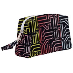 Circuit Board Seamless Patterns Set Wristlet Pouch Bag (large) by Ket1n9