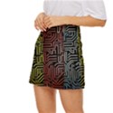 Circuit Board Seamless Patterns Set Mini Front Wrap Skirt View2