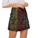 Circuit Board Seamless Patterns Set Mini Front Wrap Skirt View3