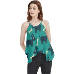 Happy Dogs Animals Pattern Flowy Camisole Tank Top by Ket1n9