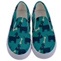 Happy Dogs Animals Pattern Kids  Canvas Slip Ons View1