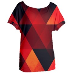 Abstract Triangle Wallpaper Women s Oversized T-shirt by Ket1n9