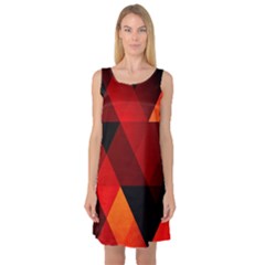 Abstract Triangle Wallpaper Sleeveless Satin Nightdress by Ket1n9