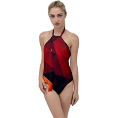 Abstract Triangle Wallpaper Go With The Flow One Piece Swimsuit by Ket1n9