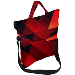 Abstract Triangle Wallpaper Fold Over Handle Tote Bag by Ket1n9