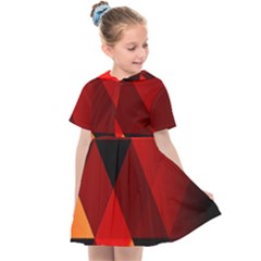 Abstract Triangle Wallpaper Kids  Sailor Dress by Ket1n9