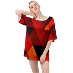 Abstract Triangle Wallpaper Oversized Chiffon Top by Ket1n9