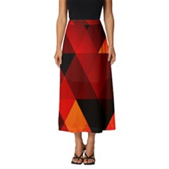 Abstract Triangle Wallpaper Classic Midi Chiffon Skirt by Ket1n9