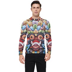 Wood Sculpture Bali Logo Men s Long Sleeve Rash Guard by Ket1n9