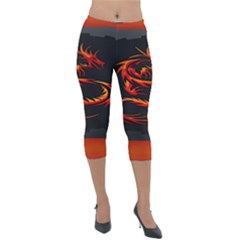 Dragon Lightweight Velour Capri Leggings  by Ket1n9