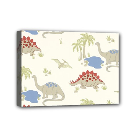 Dinosaur Art Pattern Mini Canvas 7  X 5  (stretched) by Ket1n9