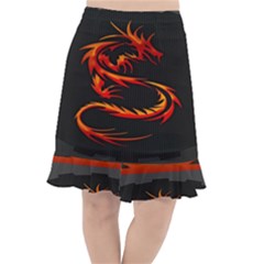 Dragon Fishtail Chiffon Skirt by Ket1n9