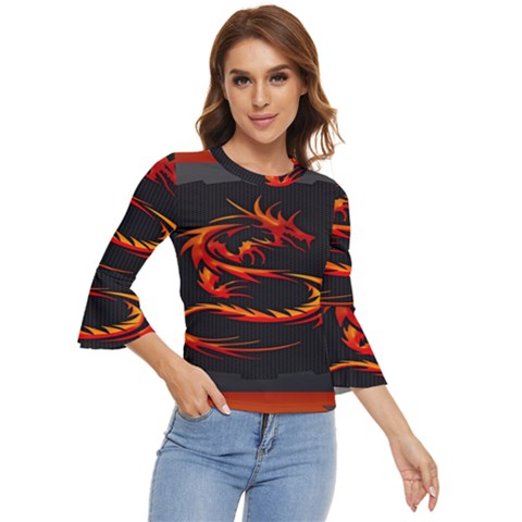 Dragon Bell Sleeve Top by Ket1n9