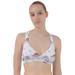 Dinosaur Art Pattern Sweetheart Sports Bra by Ket1n9