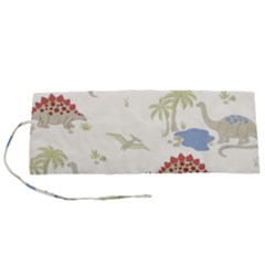 Dinosaur Art Pattern Roll Up Canvas Pencil Holder (s)