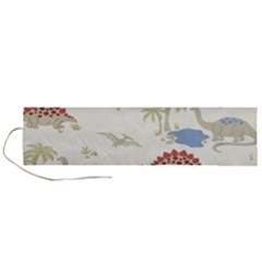 Dinosaur Art Pattern Roll Up Canvas Pencil Holder (l) by Ket1n9