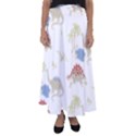 Dinosaur Art Pattern Flared Maxi Skirt View1