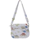 Dinosaur Art Pattern Saddle Handbag View3