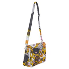 Cats Cute Kitty Kitties Kitten Shoulder Bag With Back Zipper by Ket1n9