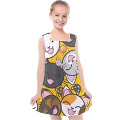 Cats Cute Kitty Kitties Kitten Kids  Cross Back Dress by Ket1n9