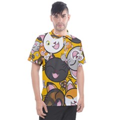 Cats Cute Kitty Kitties Kitten Men s Polo T-shirt by Ket1n9