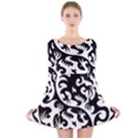 Ying Yang Tattoo Long Sleeve Velvet Skater Dress View1