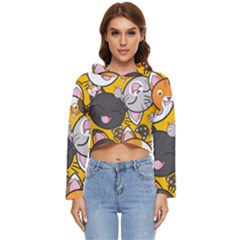 Cats Cute Kitty Kitties Kitten Women s Lightweight Cropped Hoodie by Ket1n9