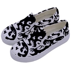 Ying Yang Tattoo Kids  Canvas Slip Ons