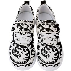 Ying Yang Tattoo Men s Velcro Strap Shoes by Ket1n9