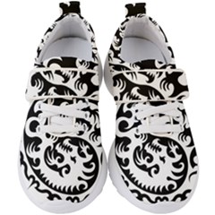 Ying Yang Tattoo Kids  Velcro Strap Shoes by Ket1n9