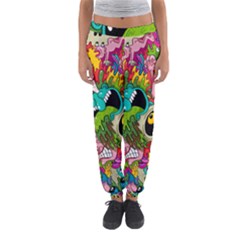 Crazy Illustrations & Funky Monster Pattern Women s Jogger Sweatpants by Ket1n9