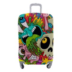 Crazy Illustrations & Funky Monster Pattern Luggage Cover (small) by Ket1n9