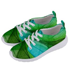 Sunlight Filtering Through Transparent Leaves Green Blue Women s Lightweight Sports Shoes by Ket1n9