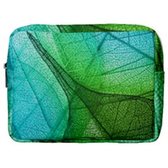 Sunlight Filtering Through Transparent Leaves Green Blue Make Up Pouch (large) by Ket1n9